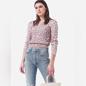 NWT Loveshackfancy Margarita Leopard Sweater Sz Large